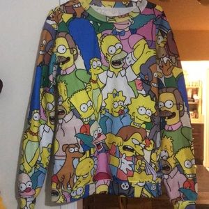 Forever 21 all over the Simpsons crew neck